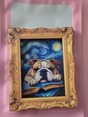 Cute Bulldog Fridge Wooden Magnet